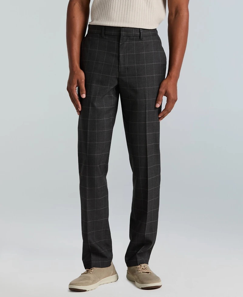 Perry Ellis Portfolio Men's Slim-Fit Gripper Waist Dress Pants