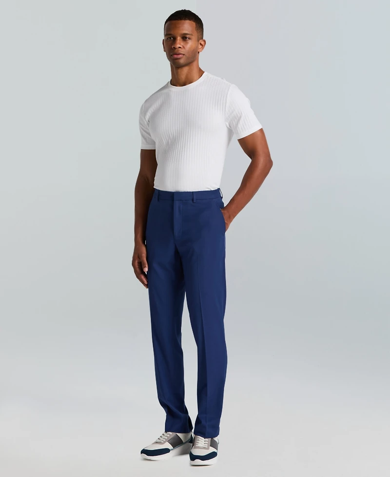 Perry Ellis Portfolio Men's Slim-Fit Flat Front Dress Pants