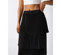Guess Women's Akira Pleated Maxi Skirt