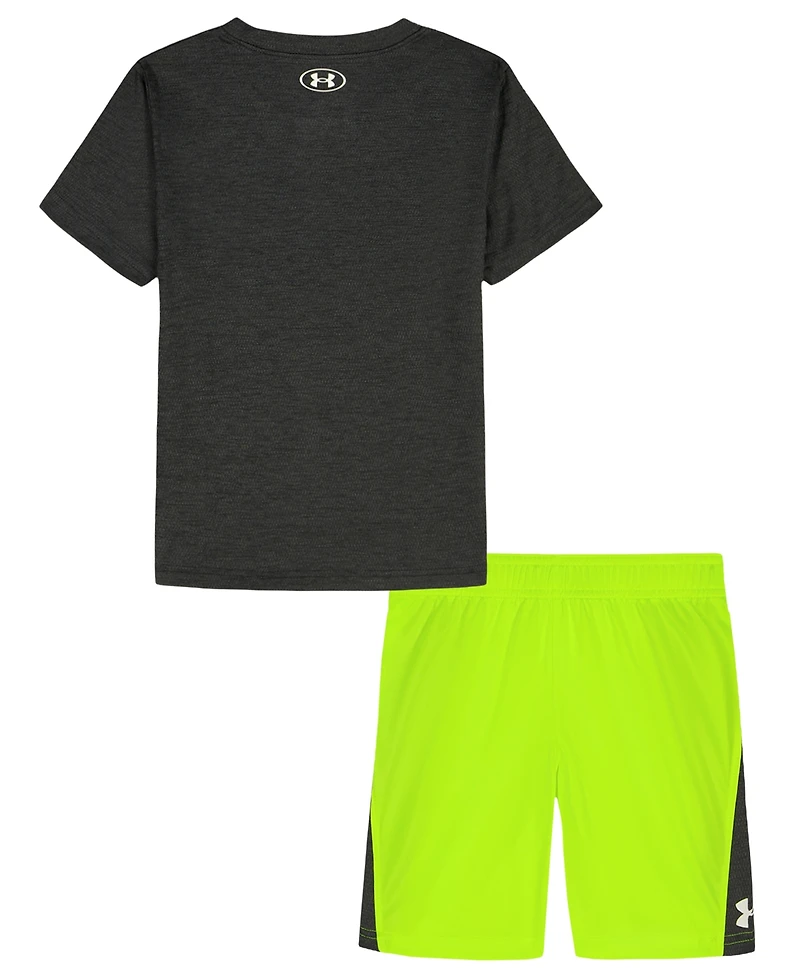 Under Armour Boys' 2T-7 Crewneck T-Shirt and Shorts, 2-Piece Set