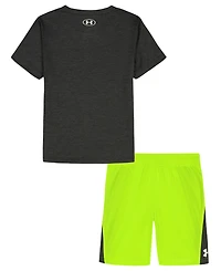 Under Armour Boys' 2T-7 Crewneck T-Shirt and Shorts, 2-Piece Set