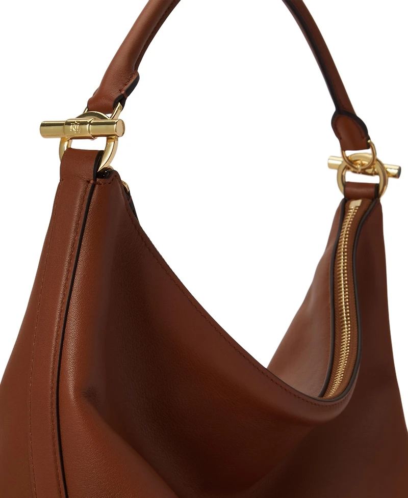 Lauren Ralph Blaike Large Soft Nappa Leather Shoulder Bag