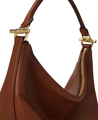 Lauren Ralph Blaike Large Soft Nappa Leather Shoulder Bag