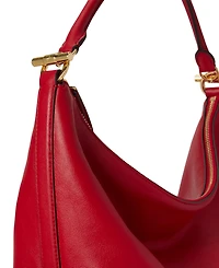 Lauren Ralph Blaike Large Soft Nappa Leather Shoulder Bag