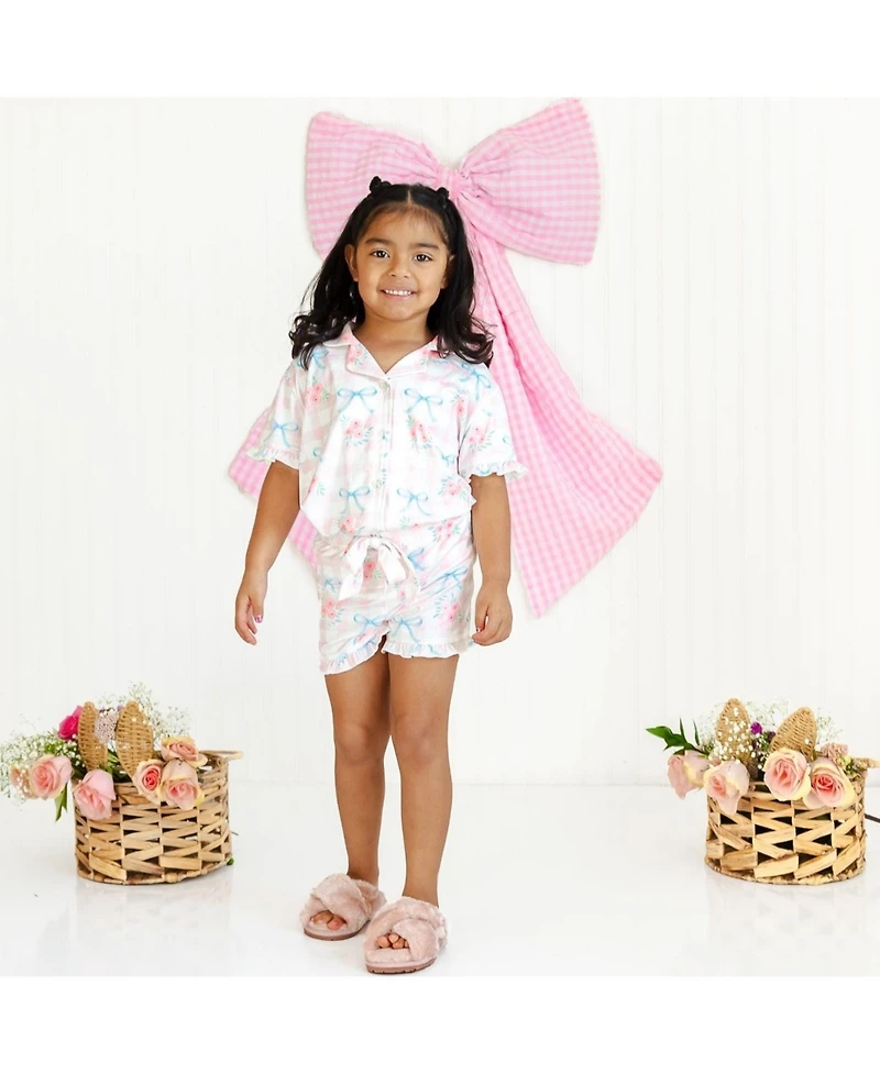 Sweet Wink Big Girls Gingham Trellis Lounge Set
