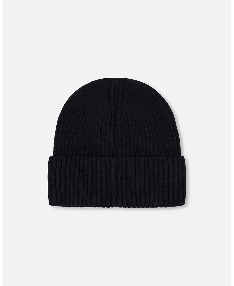 Deux par Kids Unisex Knit Hat Black - Toddler|Child