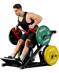 Mikolo Linear Row Machine, Plate-Loaded Back Workout Machine for Home Gym, Linear Bearing Row Machine for Lat & Upper Back Training