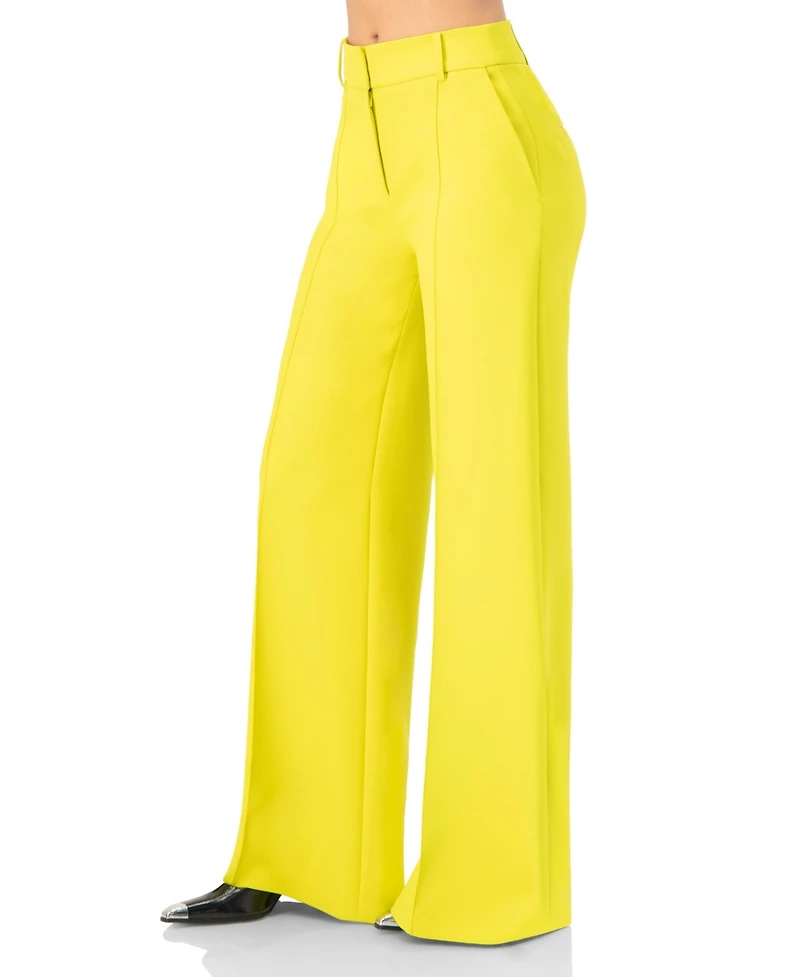 Ivonne Women's Wide-Leg Trousers with Side Pockets