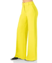 Ivonne Women's Wide-Leg Trousers with Side Pockets