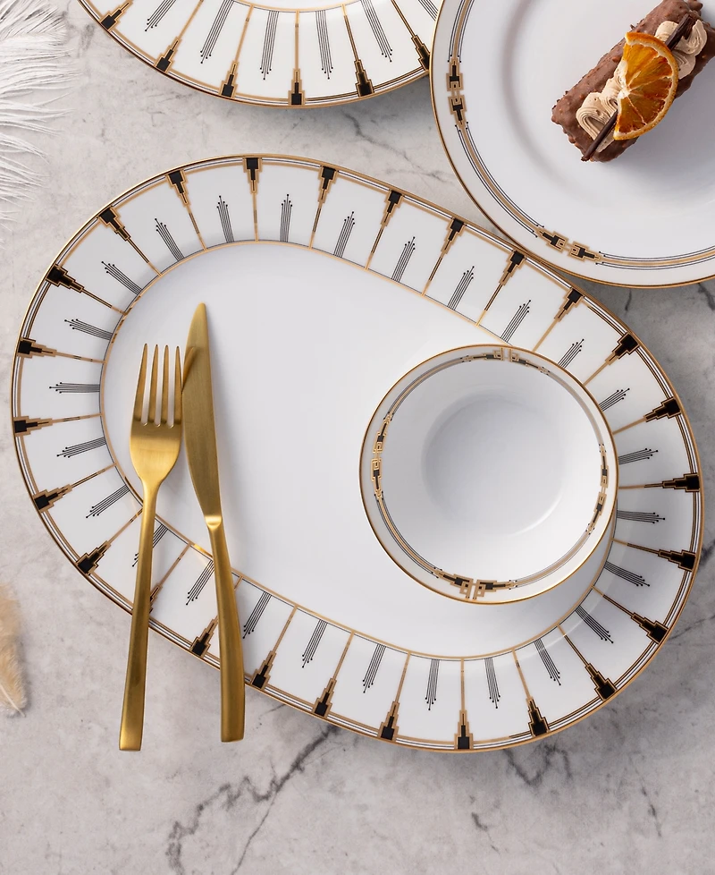 Noritake Empire 14" Gold-Tone Oval Platter