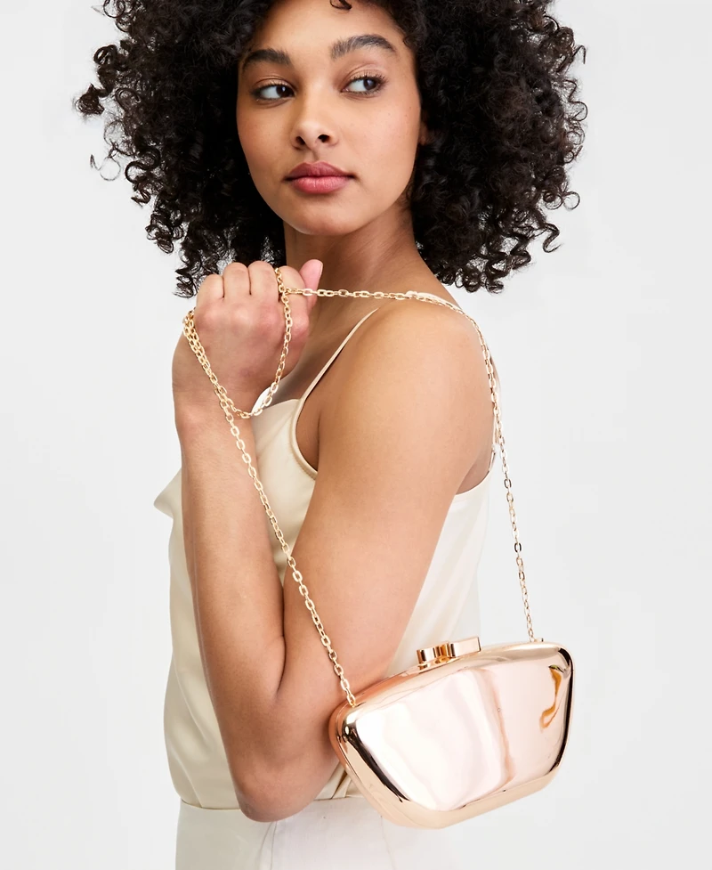I.n.c. International Concepts Minaudiere Metallic Small Clutch Handbag, Macy's Exclusive
