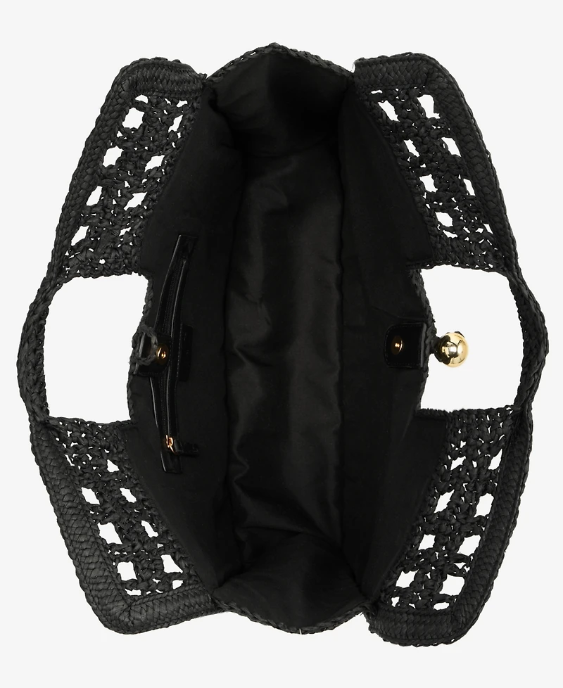 I.n.c. International Concepts Square Straw Tote Bag, Macy's Exclusive