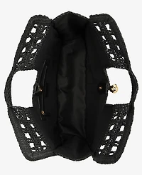 I.n.c. International Concepts Square Straw Tote Bag, Macy's Exclusive