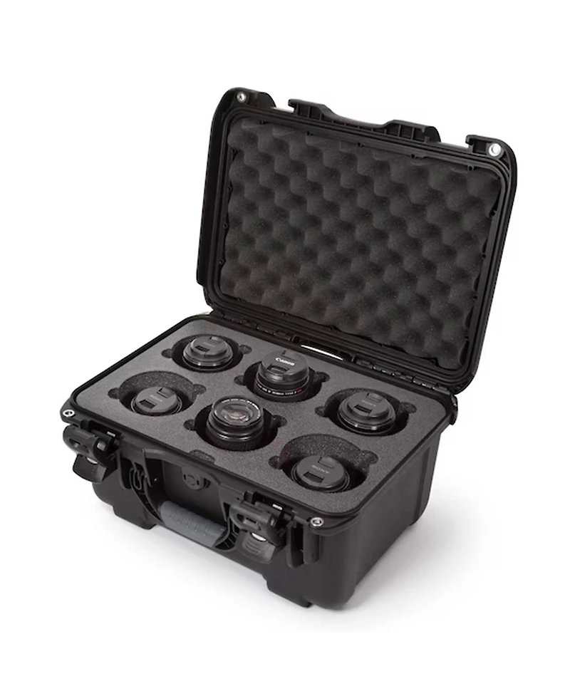 Nanuk Medium Series 918 Lightweight Nk-7 Resin Waterproof Protective Case with Foam Insert for 6 Camera Lens, Black
