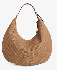 On 34th Joenii Extra-Large Straw Hobo Bag, Macy's Exclusive
