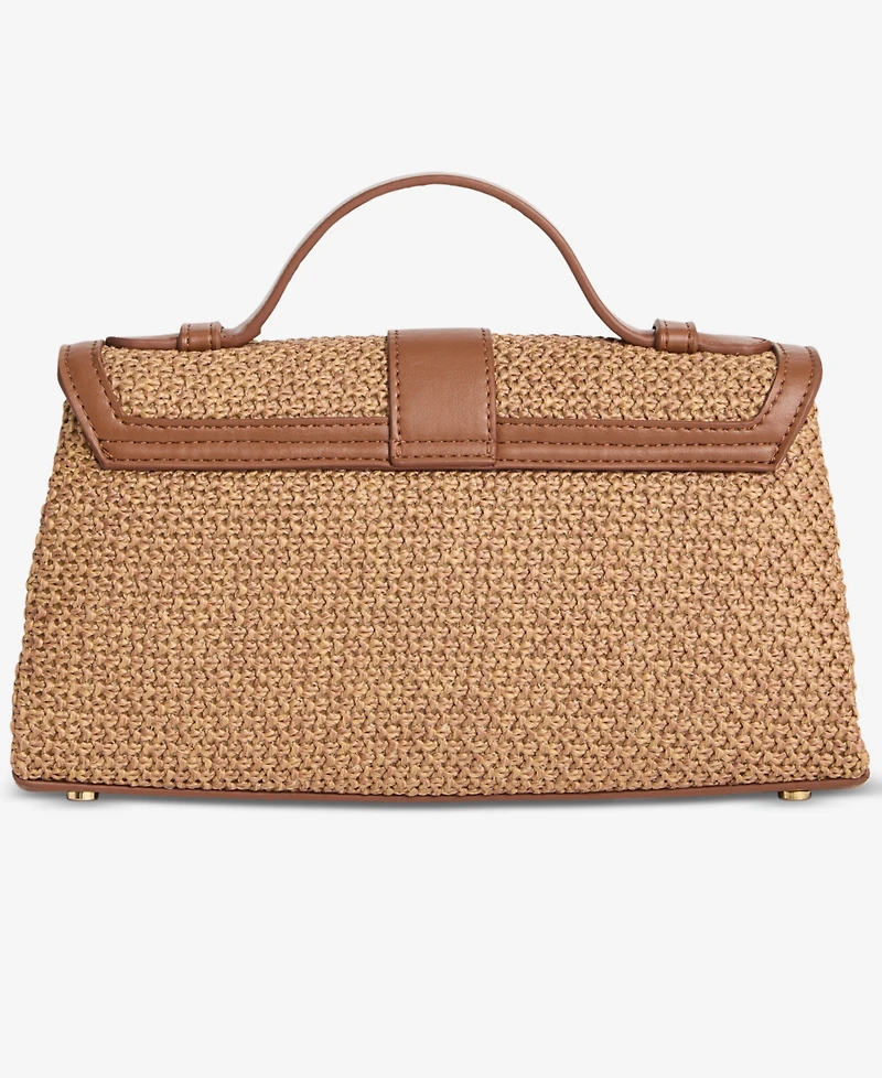 On 34th Kristt Straw Small Satchel Bag, Macy's Exclusive
