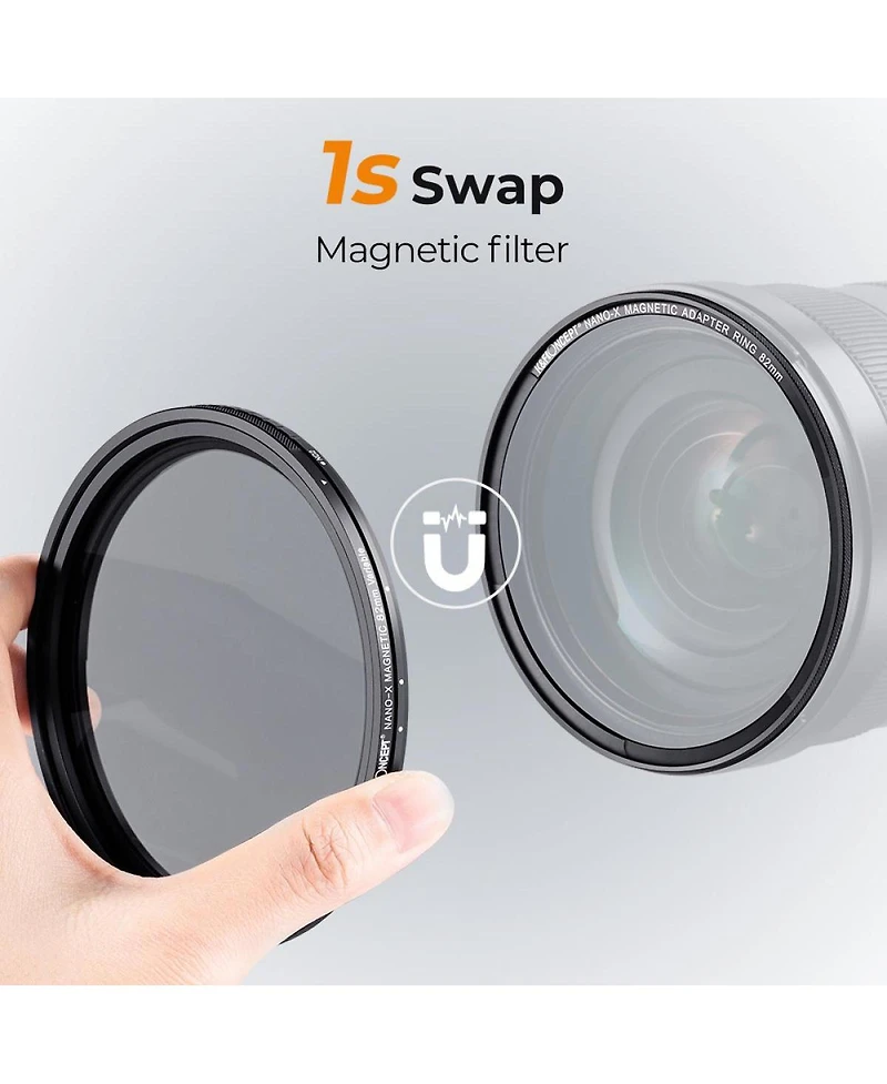 KandF Concept 67mm Nano-x ND2-32 1-5 Stop Magnetic Variable Neutral Density Lens Filter