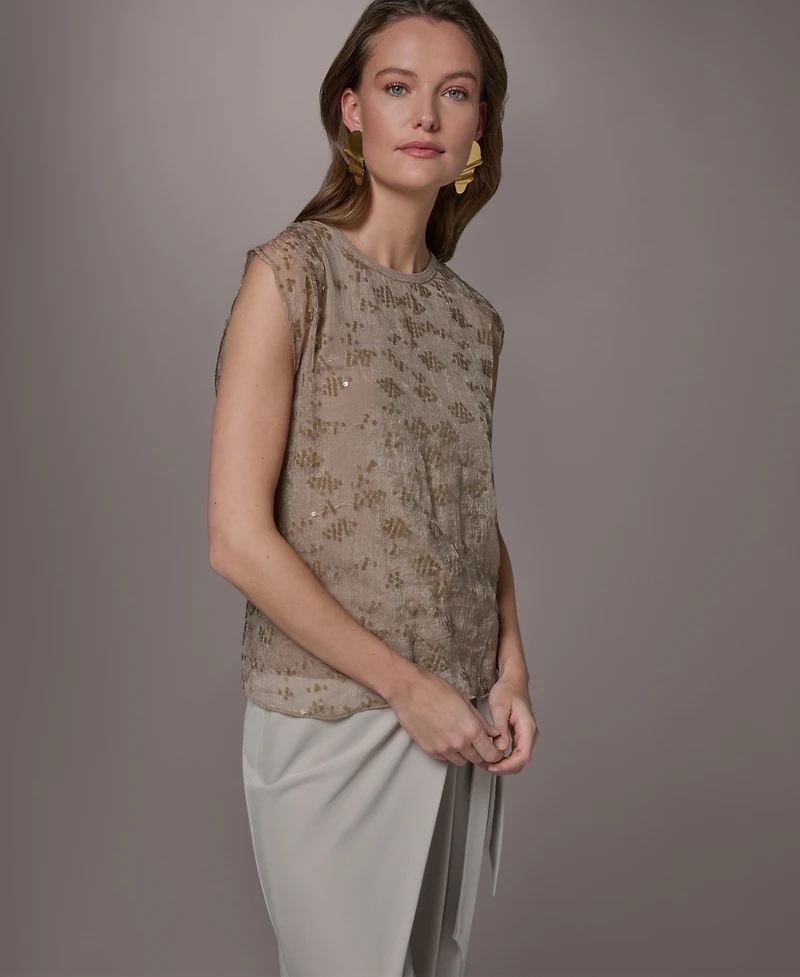 Donna Karan New York Women's Crew Neck Top