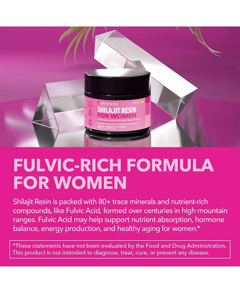 Havasu Nutrition Shilajit Resin for Women, 50g