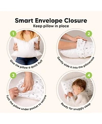 KeaBabies Lyra Muslin Toddler Pillowcases 13x18, 2-Pack Organic Cotton for Sleep & Travel