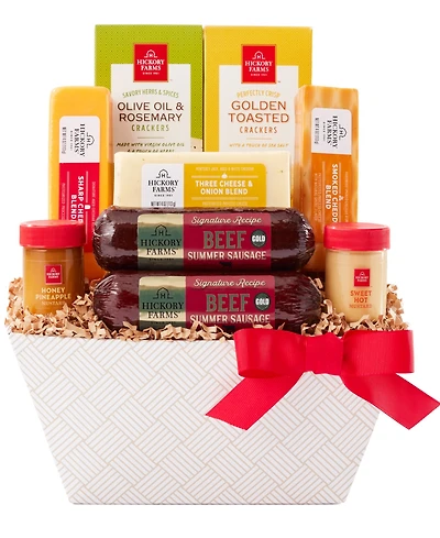 Hickory Farms Holiday Signature Flavors Gift Basket, 9 Piece