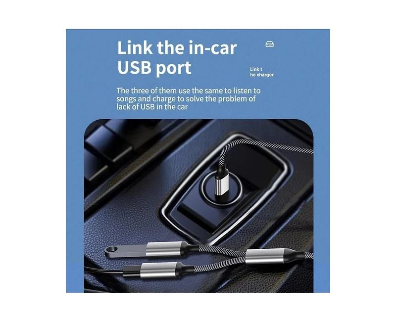 Risokeys 1-to-2 Usb Hub, High-Speed Data Transfer, Compact Portable Adapter for Laptop/Car, Ideal for Travelers,Car Owners