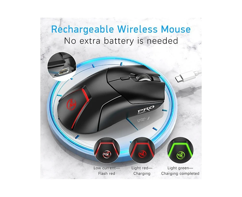 Risokeys Tri-Mode Rechargeable Wireless Mouse, 4000 Dpi Adjustable, Silent Click, Ergonomic Design, (2.4G+Dual BT5.1) for Office Workers, Gamers