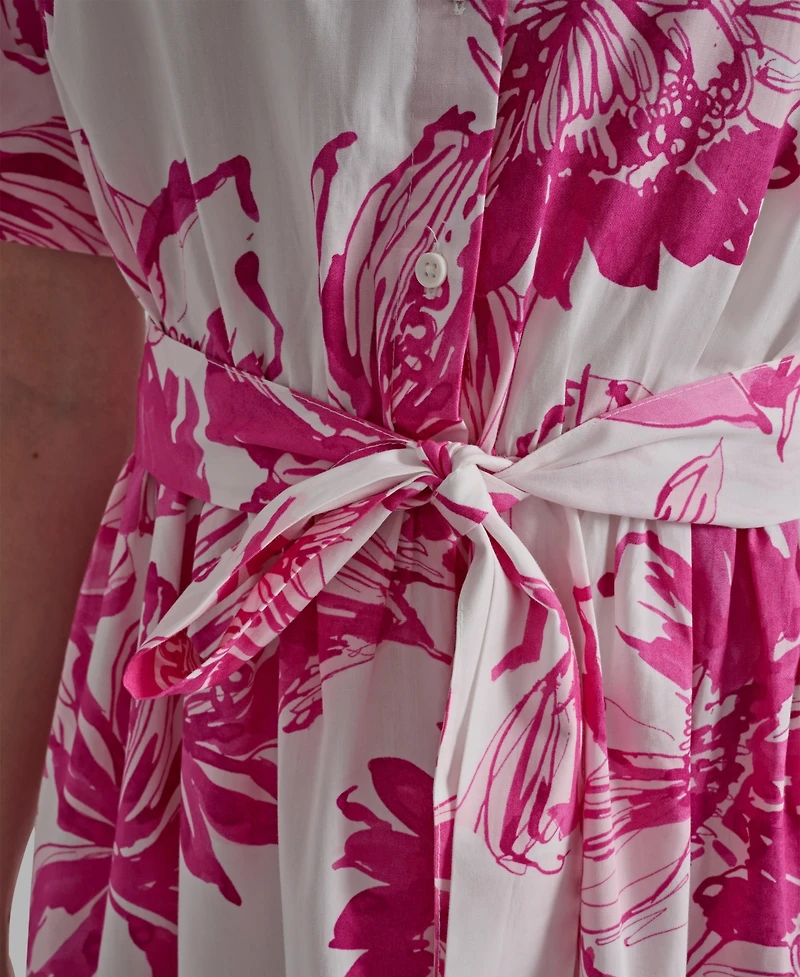 Dkny Women's Elbow-Sleeve Button-Front Shirt Dress