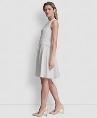 Dkny Women's Jewel Neck Sleeveless Dress