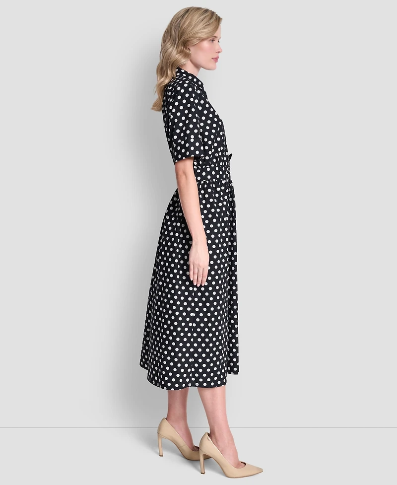 Dkny Women's Collared Midi Shirt Dress