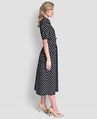 Dkny Women's Collared Midi Shirt Dress