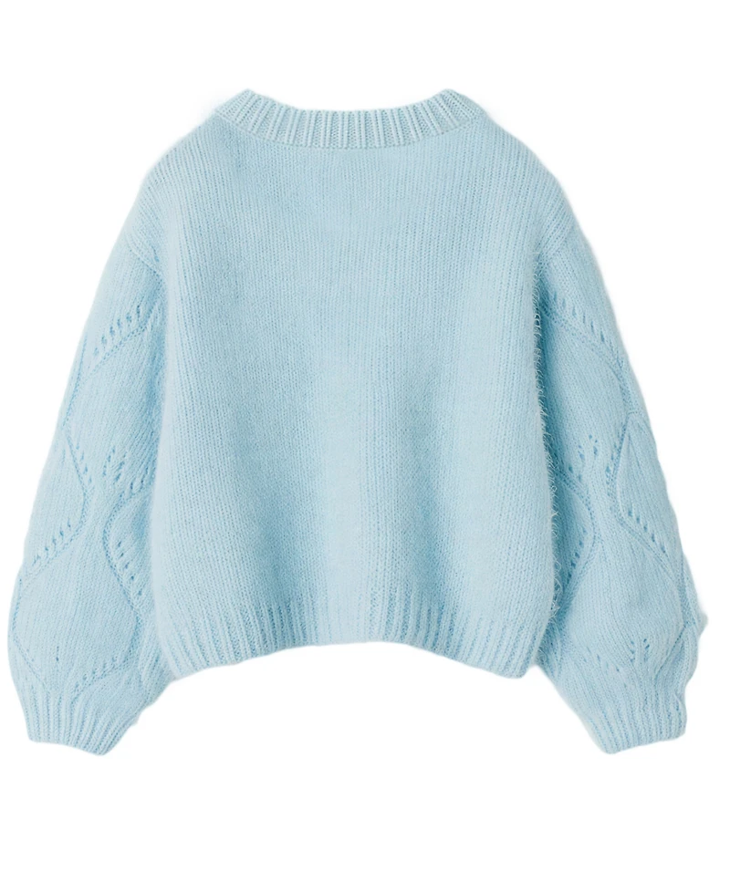 Kate Mack Girls' 2T-6X Frozen Fair Isle Crewneck Sweater