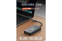 Risokeys Usb-c Hub Docking Station, 6-in-1, Usb 3.2 Gen2 10Gbps, 4K60HZ Hdmi,Applicable to Computers, laptops, and Tablets