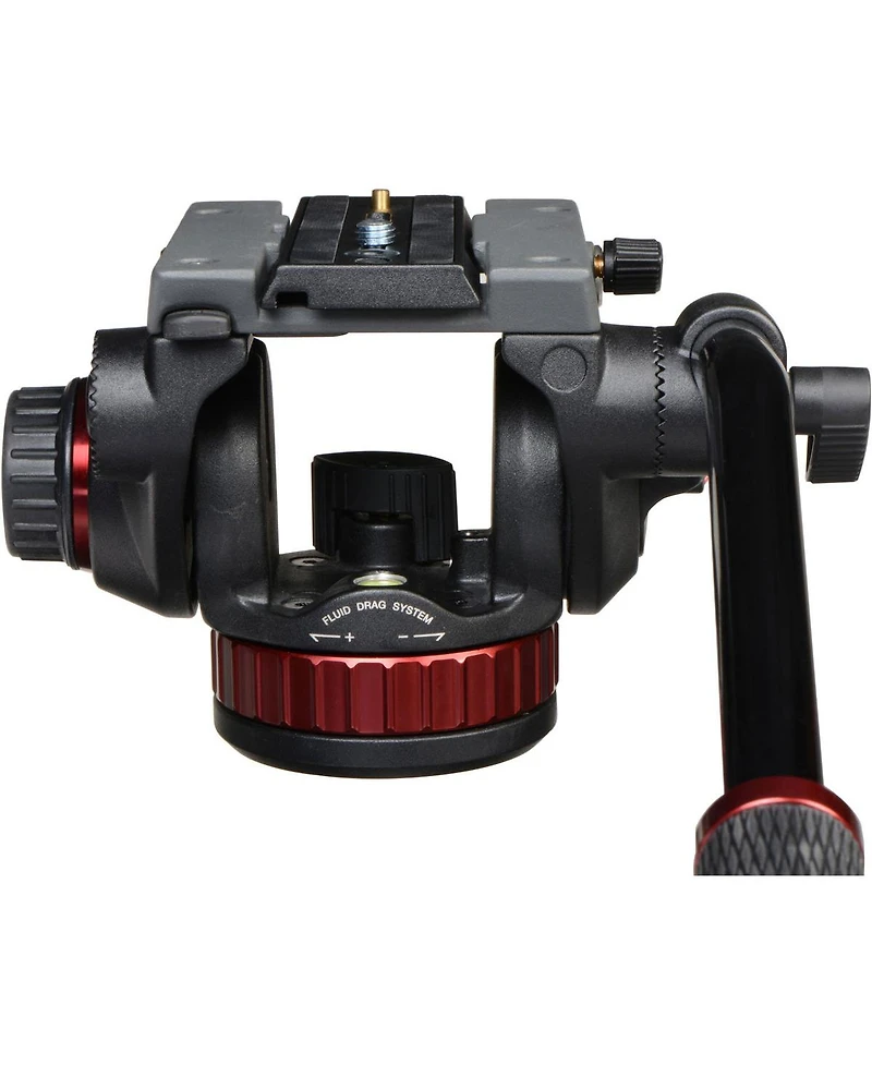 Manfrotto 502 Pro Video Head with 504PLONG Long Quick Release Mounting Plate and Flat Base