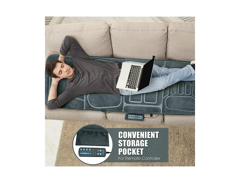 Slickblue Foldable Massage Mat with Heat and 10 Vibration Motors
