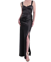 Marchesa Notte Women's Strappy Bustier Corset Detail Gown
