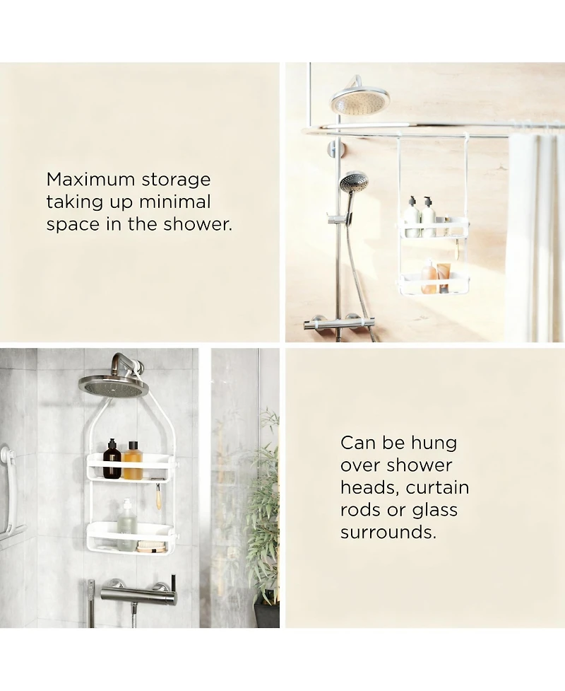 Yigii Plastic Shower Organizer with 2 Shelves for Storage and Draining