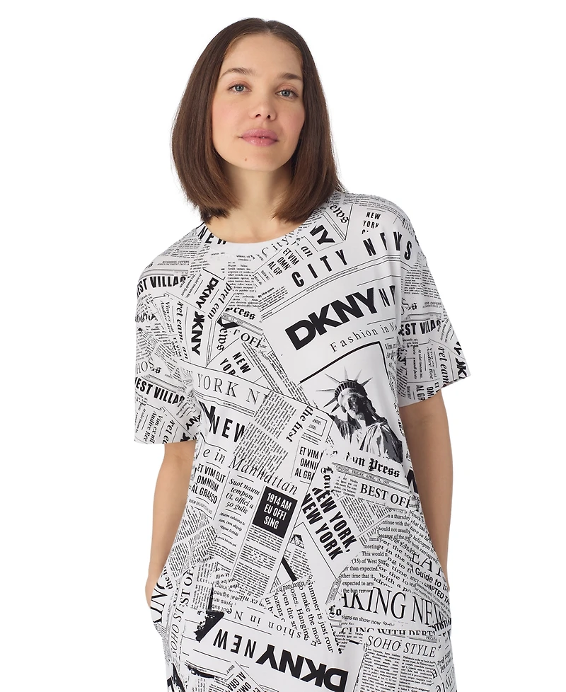Dkny Women's Short-Sleeve Pull-On Sleepshirt