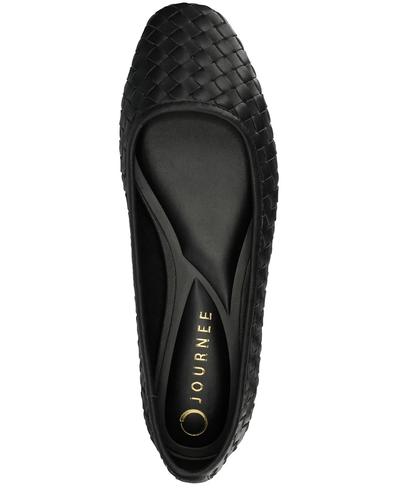 Journee Collection Women's Savannah Woven Ballet Flats