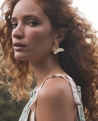 Kendra Scott Cailey 14k Gold Over Brass Butterfly Statement Stud Earrings