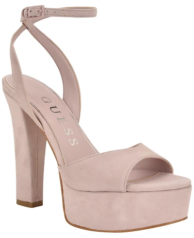 Guess Women's Hitten High Block Heel Platform Sandals