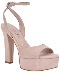 Guess Women's Hitten High Block Heel Platform Sandals