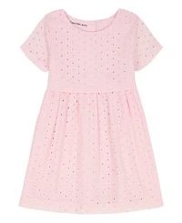 Calvin Klein Girls' Toddler 2T-4T Eyelet Flare Skirt Dress