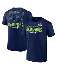Fanatics Men's Navy Seattle Seahawks Super Bowl Lx Champions Autograph Signing T-Shirt