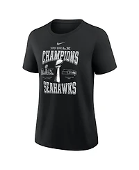 Nike Women's Black Seattle Seahawks Super Bowl Lx Champions Locker Room Trophy Collection T-Shirt