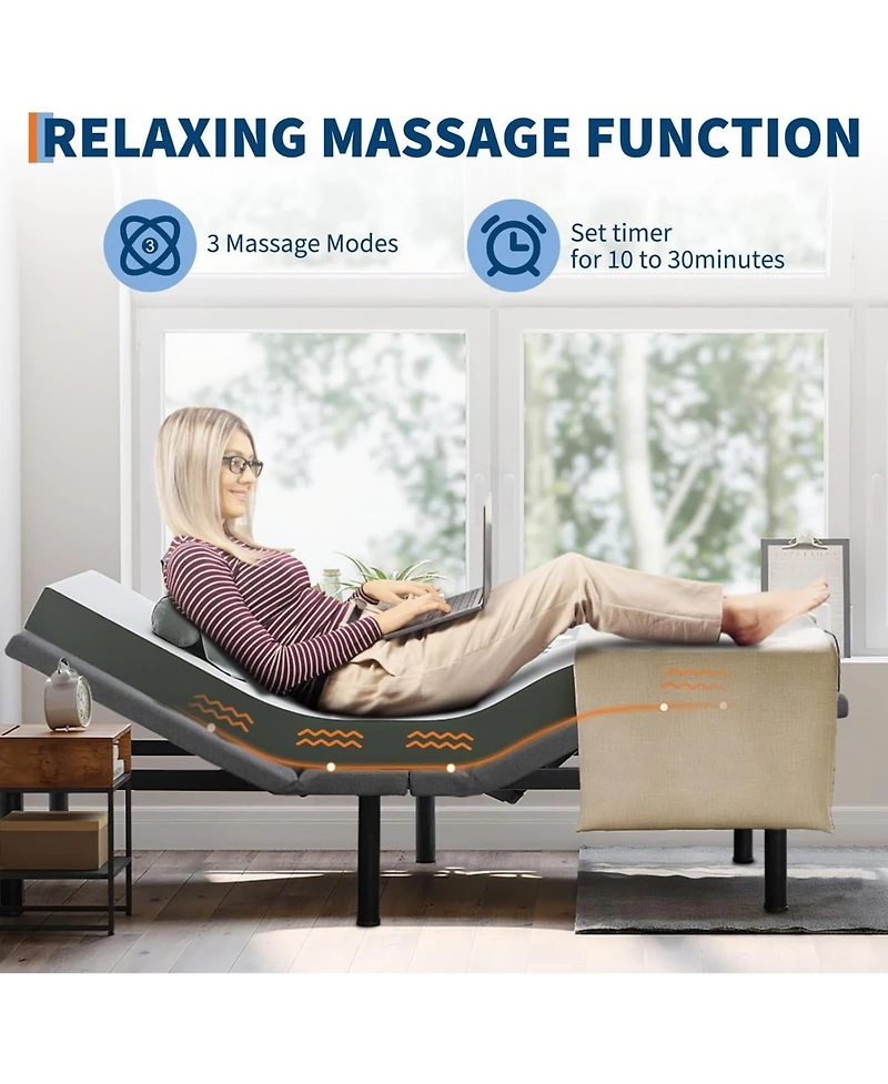 gaomon Led Bed Frame with Storage Headboard & Drawers