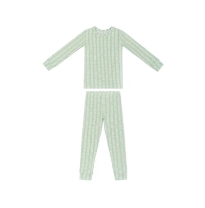 Motette Baby Girls Mint Meadows Pajama Set