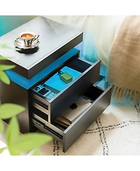 Rainsken Led Nightstand with 2 Drawers