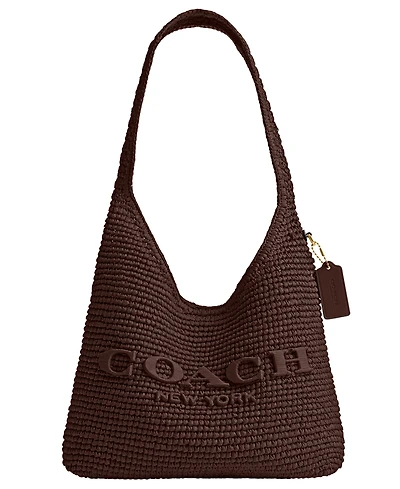 Coach Refined Straw Brooklyn Small Shoulder Bag 28