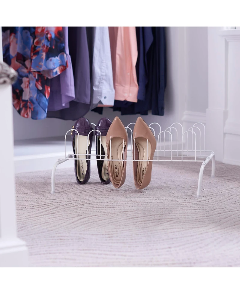 Household Essentials 9-Pair Metal Wire Shoe Rack